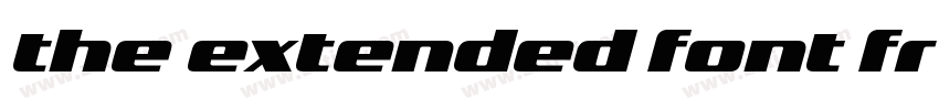 the extended font fr字体转换